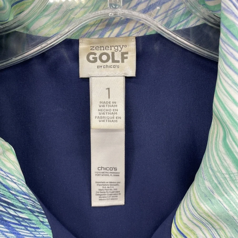 Chicos Golf Zenergy Vest Womens 1 Reversible Athleisure Country Club Performance